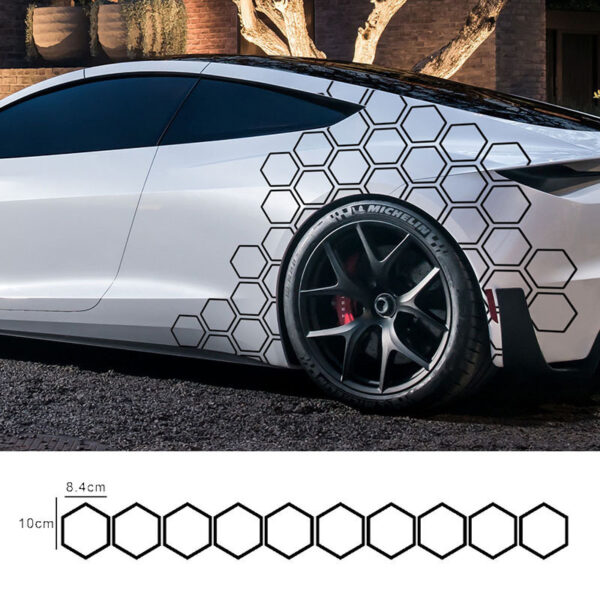 Reflective Car Body Stickers Hexagon Pattern - Image 4