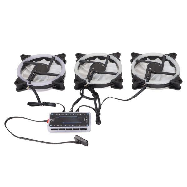 CPU Fan 11 Blades RGB Colorful Enhanced Frame Design Shockproof Silent Strong Heat Dissipation Cooling Fan DC 12V - Image 7