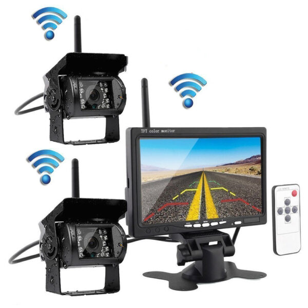 Forklift Truck Harvester 7 Inch Car Wireless Reversing Video Display Camera - Image 4