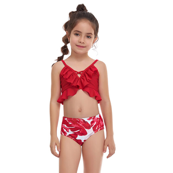 Girls'  Small Ruffled Split Swimsuit - Image 6