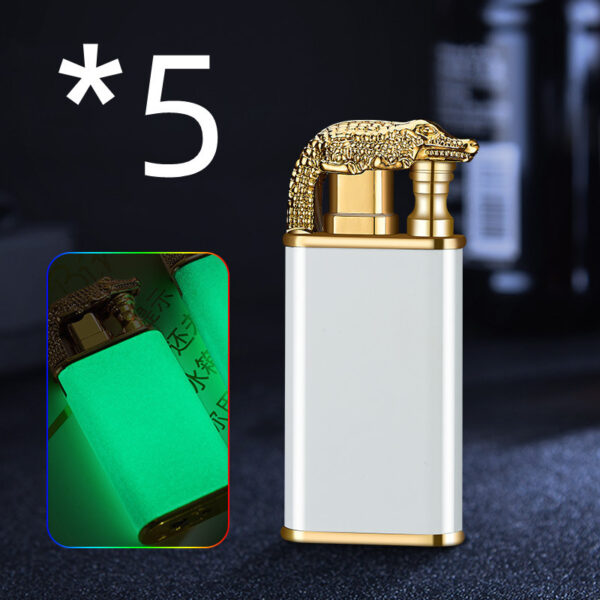 Creative Blue Flame Lighter Dolphin Dragon Tiger Double Fire Metal Winproof Lighter Inflatable Lighter - Image 10