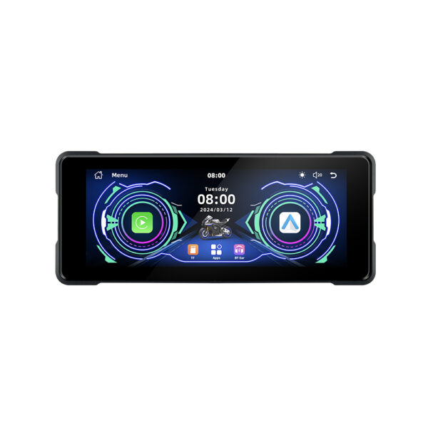 Motorcycle Wireless Carplay Navigation Android Anto Front And Rear Dual Bluetooth Camera Record - Image 2