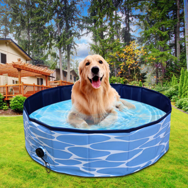 Foldable Dog Pool Pet Bath Swimming Tub Bathtub Outdoor Indoor Collapsible Bathing Pool For Dogs Cats Kids Pool - Image 2