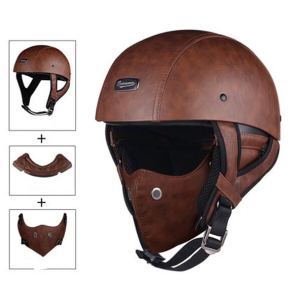 Personalized Retro Pedal Battery Motorcycle Helmet - Image 3