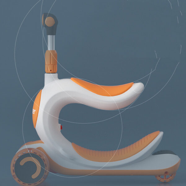 Rideable Three-in-one Anti-rollover Pedal Scooter - Image 5