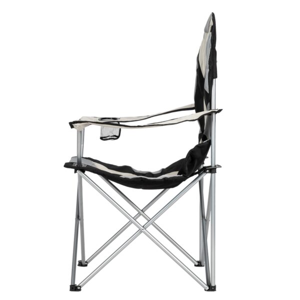 Camping Chair, Grey Iron Frame, Off-white - Image 9