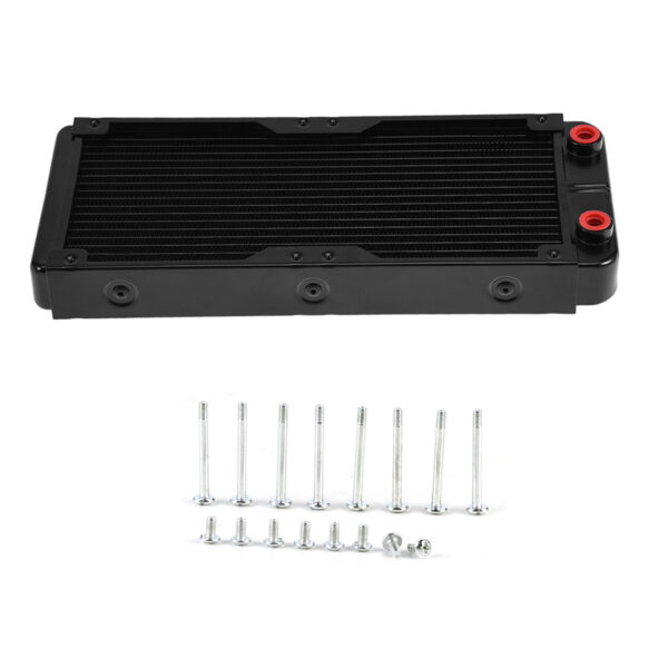 240MM Aluminum Computer Ra/diator Water Cooling Cooler 18 Tubes Heat Exchanger CPU Heat Sink - Image 4