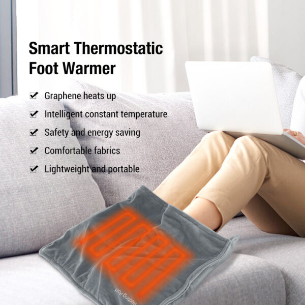 USB Electric Heating Feet Warmer Graphene Electric Blanket Home Office Feet Warmer Mat - Image 7