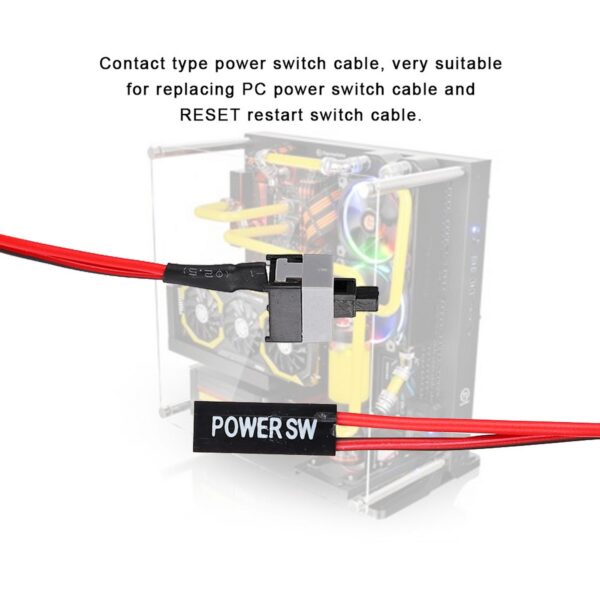 2Pin PC Restarting ATX Computer Chassis Power Button Motherboard Jumper Switch - Image 7