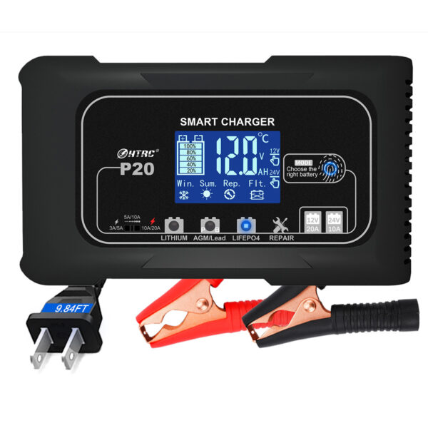 P20 Car Motorcycle Battery Lead-acid Battery Charger - Image 8