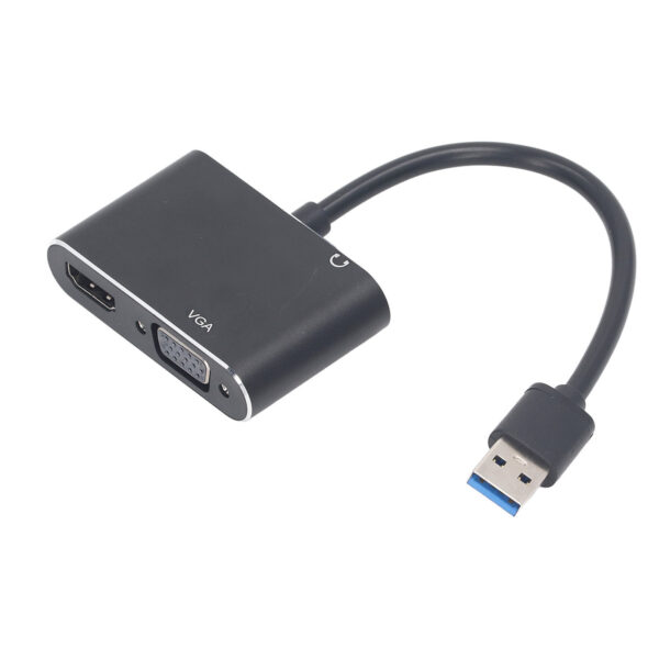 USB 3.0 to HD Adapter Stainless Steel High Speed Simultaneous Output USB 3.0 to VGA Adapter for Movie Meeting - Image 3