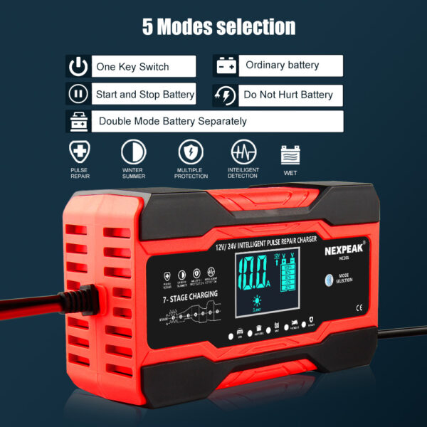Multifunctional Car And Motorcycle Battery Charger - Image 5