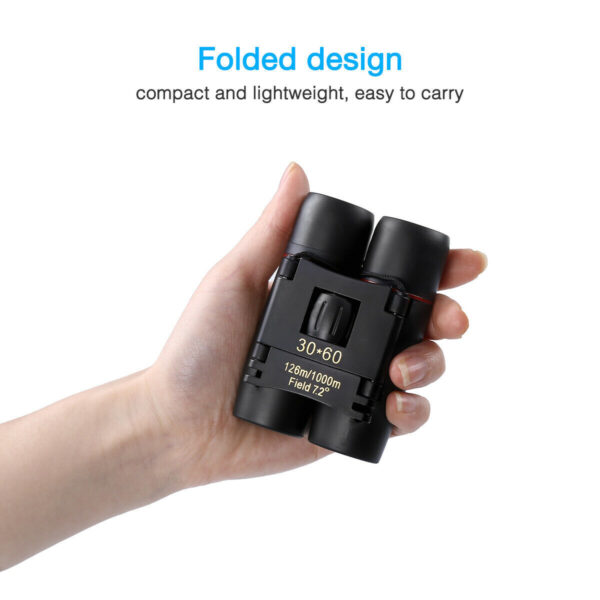 Binoculars 30x60 Zoom Travel Compact Folding Telescope Hunting Day Night Outdoor Small Pocket Binoculars Compact Adults, Mini Kids Binoculars Boys For Bird Watching, Concert Theater Opera - Image 4