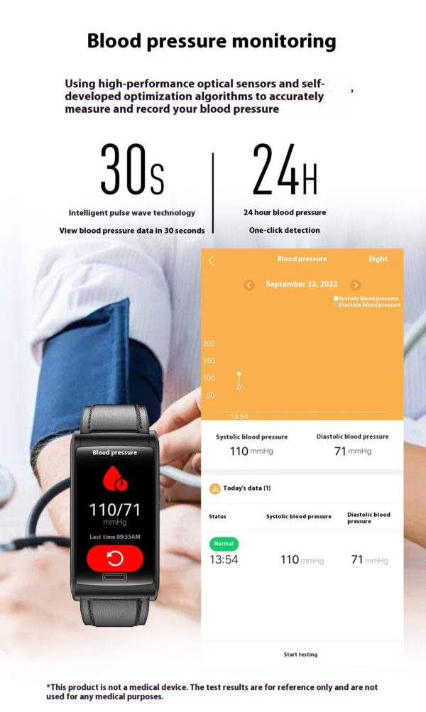 E600 Non-invasive Blood Sugar Testing Smart Watch - Image 9