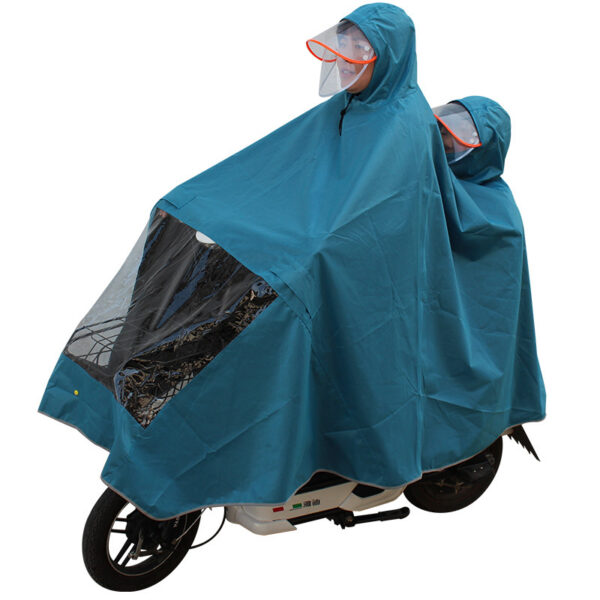Double Parent Child Poncho Thickened Battery Car - Image 2