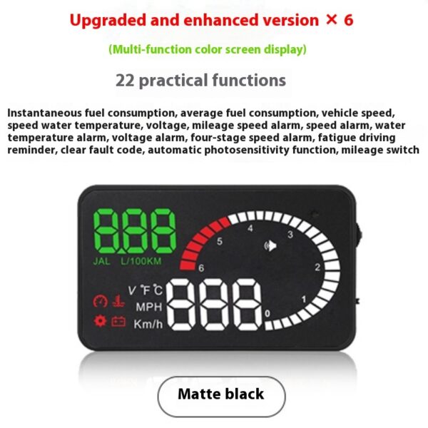 Car Mounted HUD Head Up Display Fuel Consumption Voltage Projector - Image 4