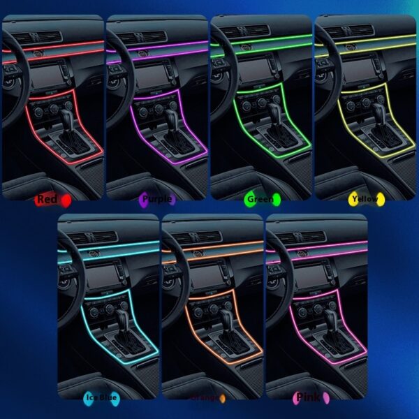 Car Atmosphere Light 64 Color Colorful Optical Fiber Atmosphere Light - Image 2