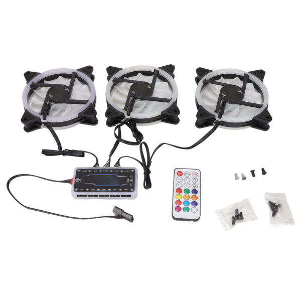 CPU Fan 11 Blades RGB Colorful Enhanced Frame Design Shockproof Silent Strong Heat Dissipation Cooling Fan DC 12V - Image 6