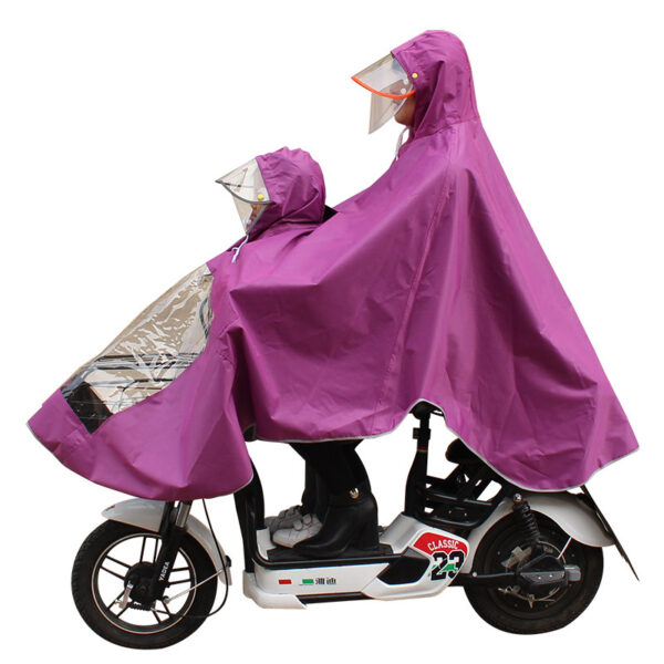 Double Parent Child Poncho Thickened Battery Car - Image 7