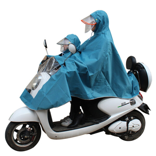 Double Parent Child Poncho Thickened Battery Car - Image 5