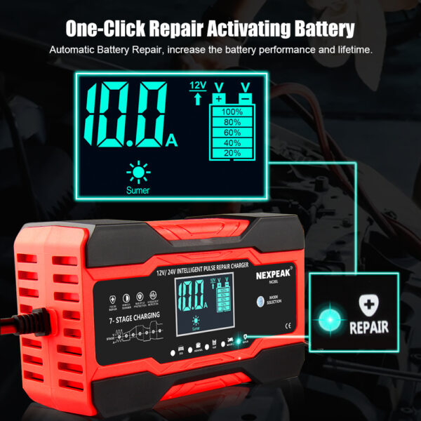 Multifunctional Car And Motorcycle Battery Charger - Image 3