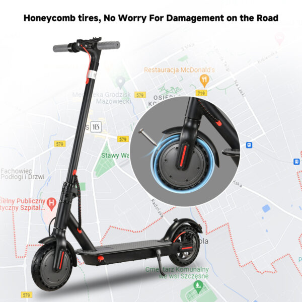 ES-PRO 8.5 Inch Electric Scooter With App Function, With Mobile Phone Holder And Anti-Theft Protection, Foldable E Scooter, 25-30 Km Range Li-ion Battery, Maximum Load 120 Kg - Image 3