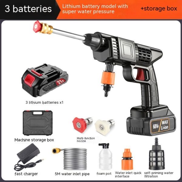 Portable Car Washing Machine Household Wireless Lithium Battery Car Washing Gun - Image 9