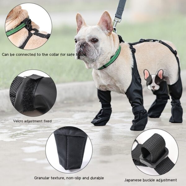 Waterproof Dog Shoes Adjustable Dog Boots Pet Breathbale Shoes For Outdoor Walking Soft French Dog Shoes Pets Paws Protector Pet Products - Image 2