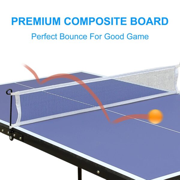 Tennis Table Portable Ping Pong Table Set With Net And 2 Ping Pong Paddles - Image 3