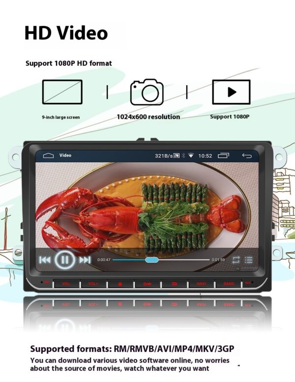 New Android 9-inch Car Bluetooth GPS Navigation Integrated Host - Image 4