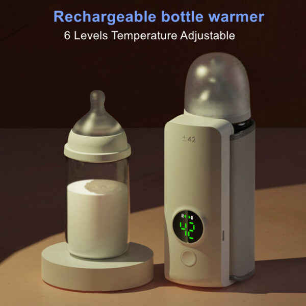 Portable Wireless Rechargeable Baby Bottle Warmer USB Charging And Heating Bag Portable Constant Temperature Milk Warmer Universal Bottle Insulation Sleeve - Image 3