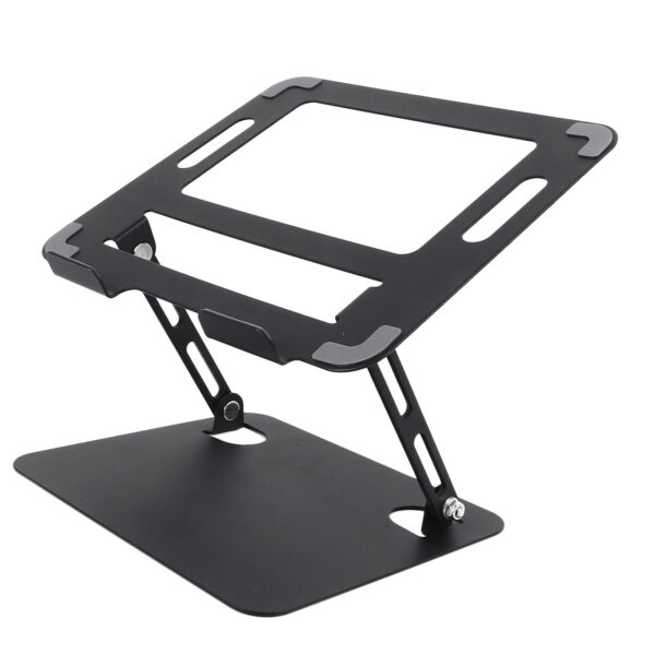 Foldable Laptop Stand Height Adjustable Carbon Steel Notebook Riser Holder Laptop Riser for Desk Black - Image 7