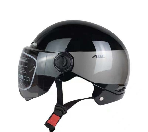 ABS Material Battery Car Helmet Female Retro Helmet - Image 3