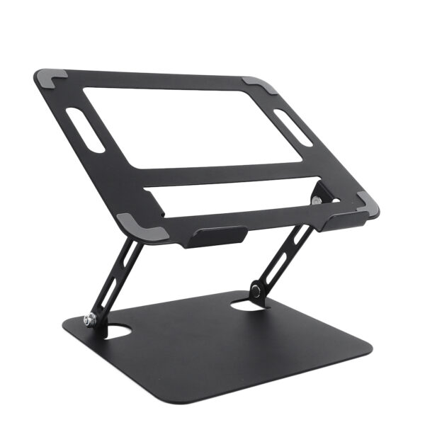 Foldable Laptop Stand Height Adjustable Carbon Steel Notebook Riser Holder Laptop Riser for Desk Black - Image 3