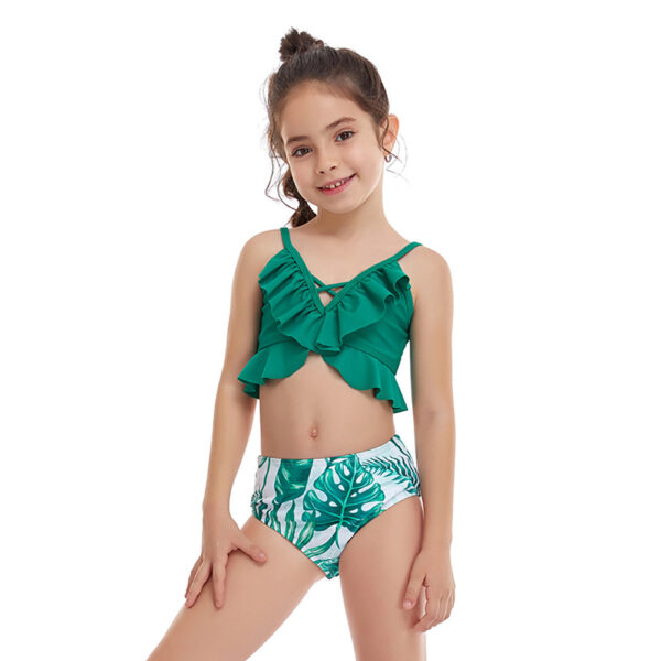 Girls'  Small Ruffled Split Swimsuit - Image 5