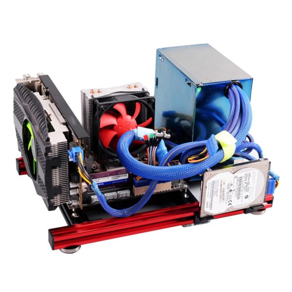 DIY Mini Open Aluminum Alloy Frame ITX Motherboard PC Computer Case - Image 8