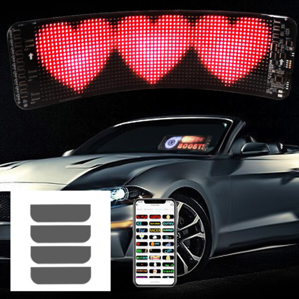 Programmable Car LED Sign LED Full-color Advertising Screen Ultra-thin Display Screen Custom Text Pattern Animation Display Car - Image 5