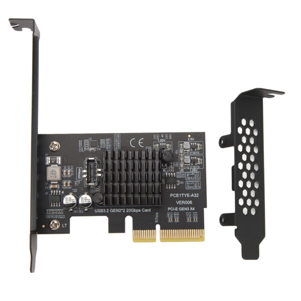 USB 3.2 Gen 2 Expansion Card Type C 20Gbps ASM3242 Main Control PCIe to USB 3.2 Expansion Card for Desktop Chassis