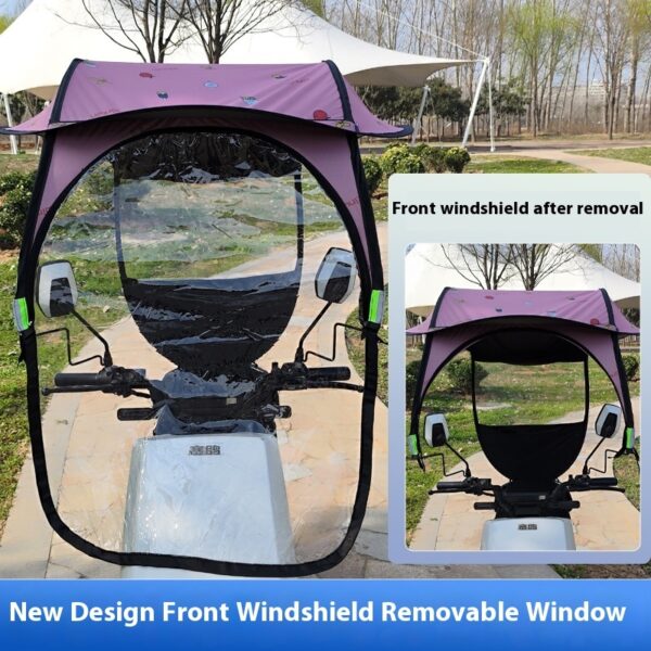 Canopy Battery Car Four Seasons Universal Motorcycle Sun Protection Sunshade - Image 4