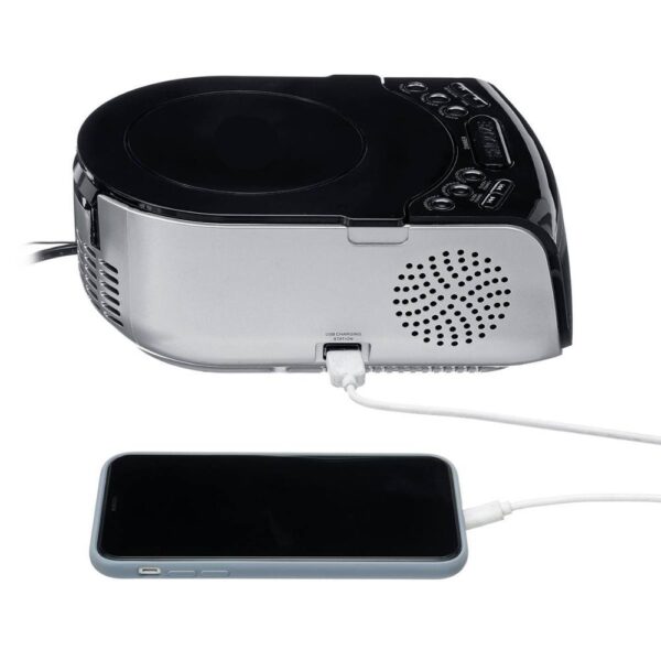 LCD Digital Alarm Dual Speakers  Radio CD Music Player - Image 6