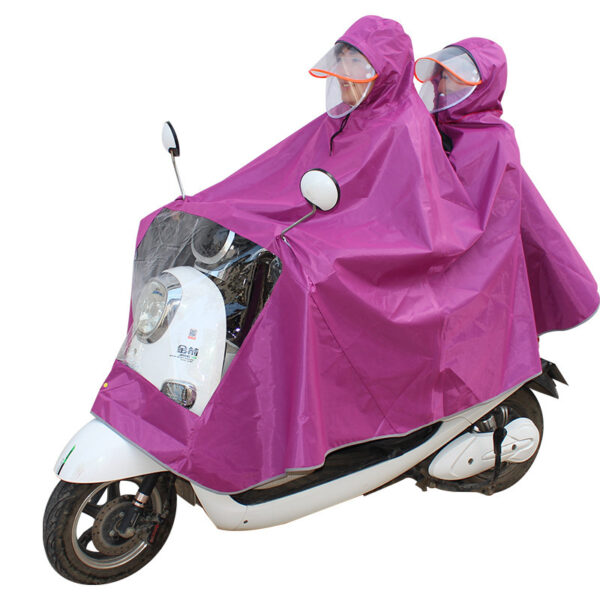 Double Parent Child Poncho Thickened Battery Car - Image 6