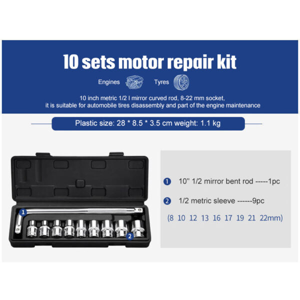 Socket Ratchet Wrench Set Repair Tools - Image 7