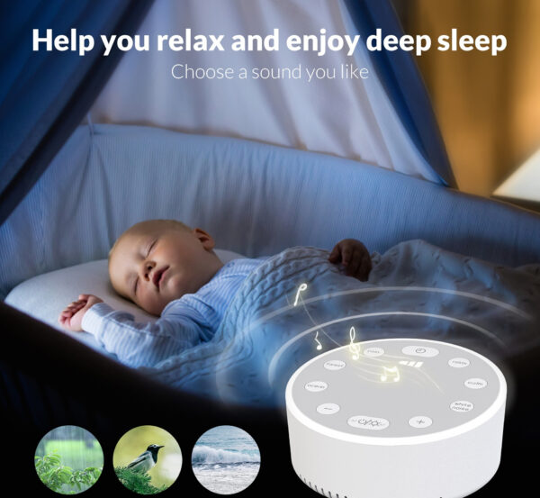 White Noise Sleeping Aid Instrument Regulate Mood And Emotion Breathing Light - Image 4