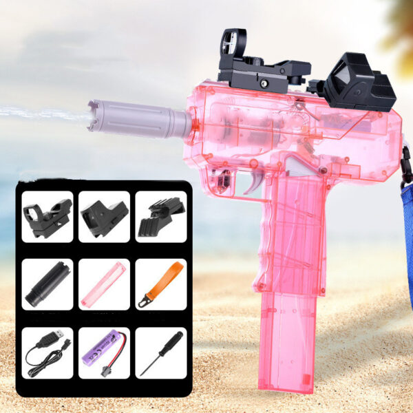 Uzi Electric Burst Water Gun Children's Powerful Water Gun Toy Fully Automatic Range Long Spray Outdoor Toy Water Gun - Image 6