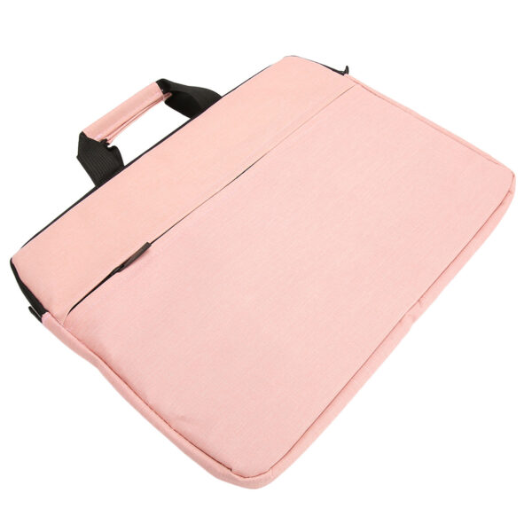 15.6Inch Laptop Sleeve Waterproof Polyester Laptop Case Portable Notebook Protective Case for Travel Business Trip Pink - Image 5