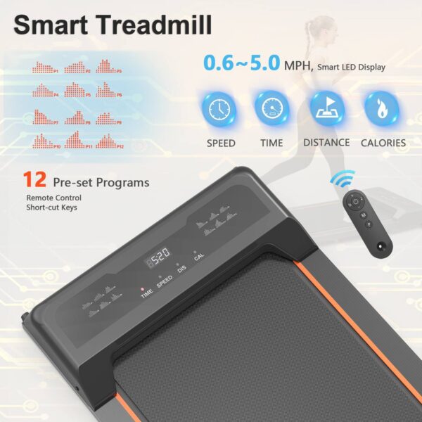 Walking Pad Under Desk Treadmill LED Display And Remote Control Portable Treadmill - Image 8