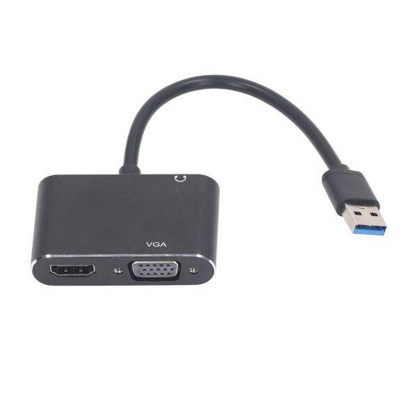 USB 3.0 to HD Adapter Stainless Steel High Speed Simultaneous Output USB 3.0 to VGA Adapter for Movie Meeting - Image 8