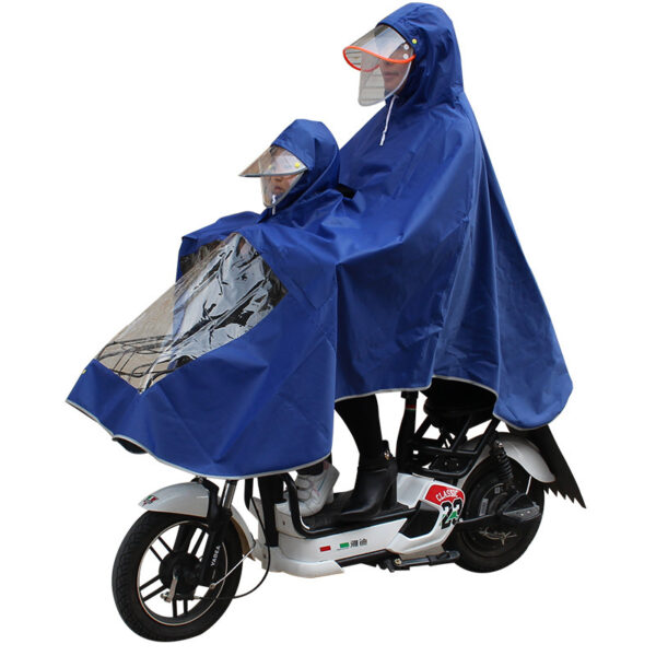 Double Parent Child Poncho Thickened Battery Car - Image 4