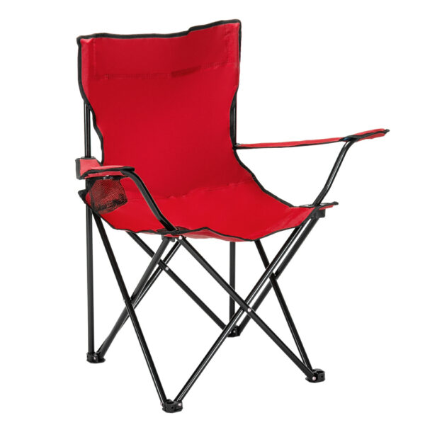 Camping Chair, Black Frame Red Oxford Cloth - Image 3