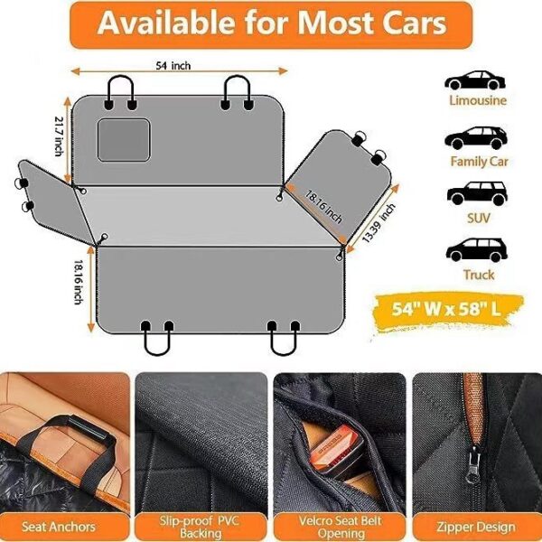 Pet Mat Car Rear Seat Cushion Water And Dirt Resistant Anti-bite - Image 5